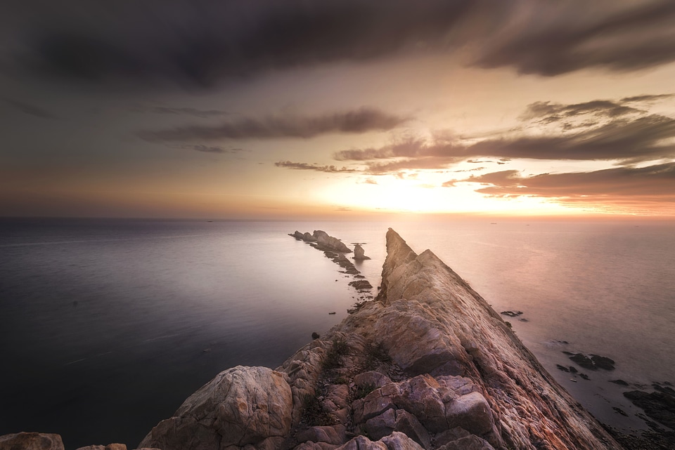 Beach coast rock