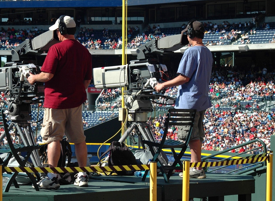 Broadcast camera stadium