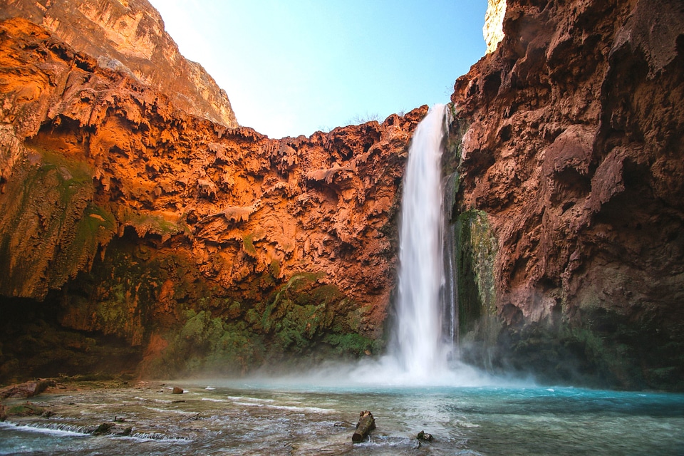Canyon cascade river
