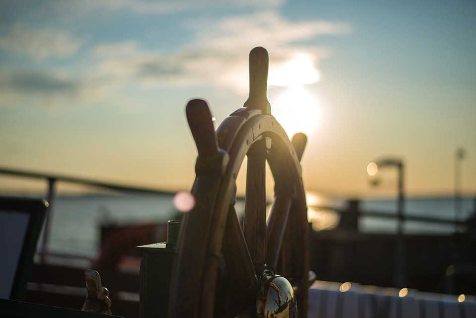 Boat rudder steering