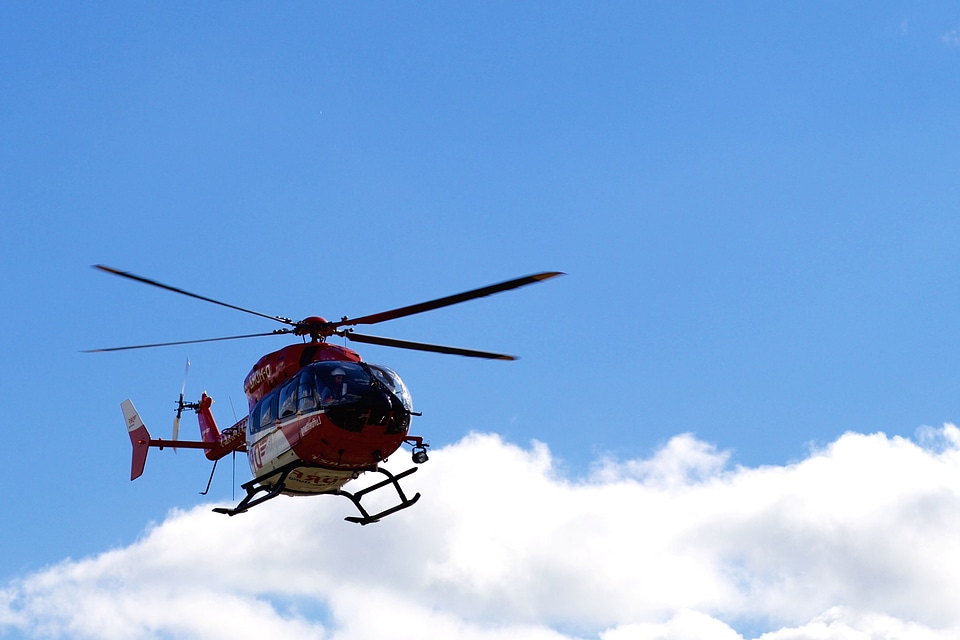 Helicopter propeller sky