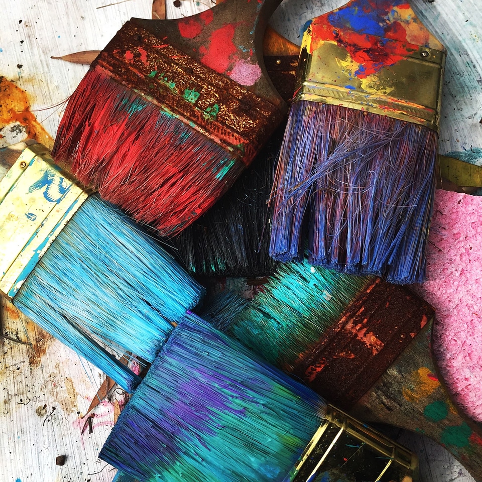 Art brushes paint