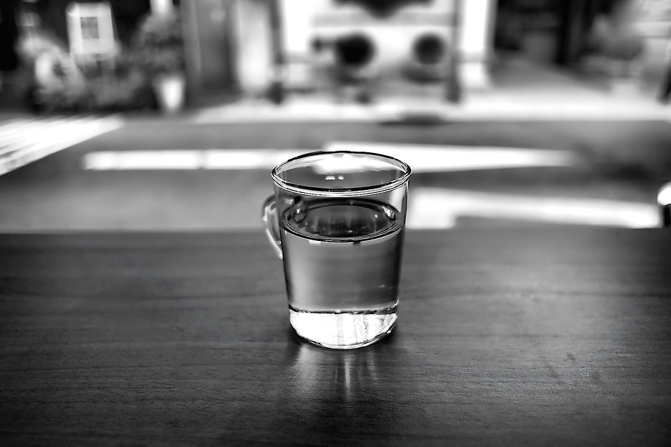 Drink fresh water glass