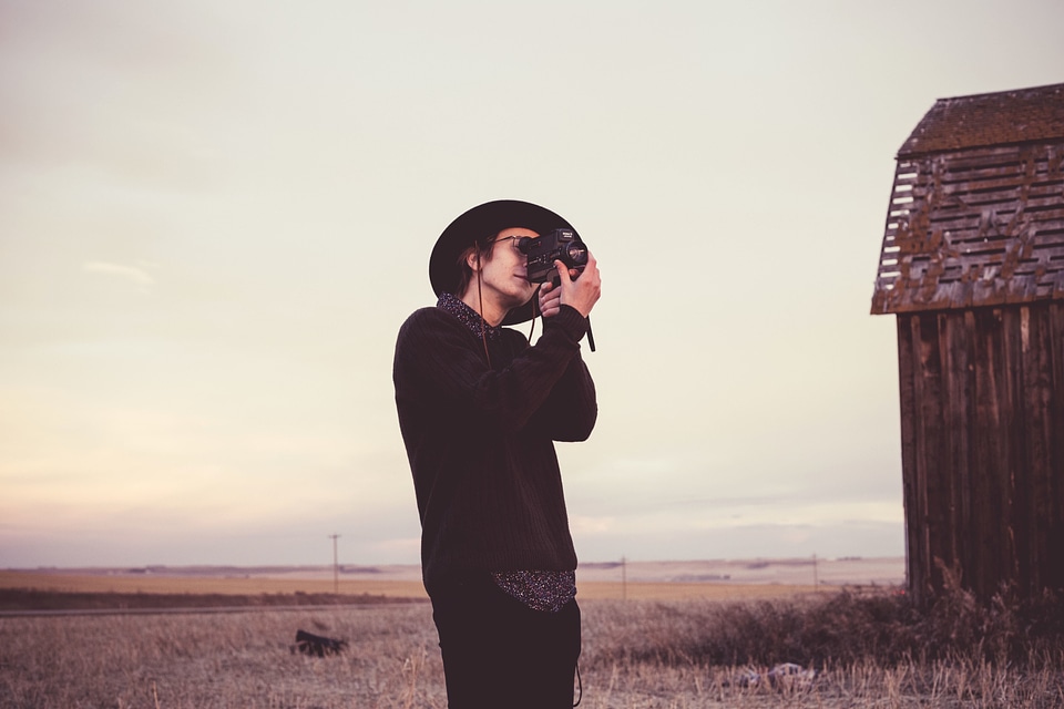 Barn field man