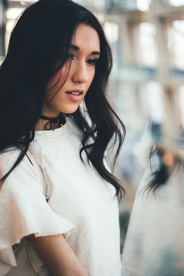Brunette casual daylight