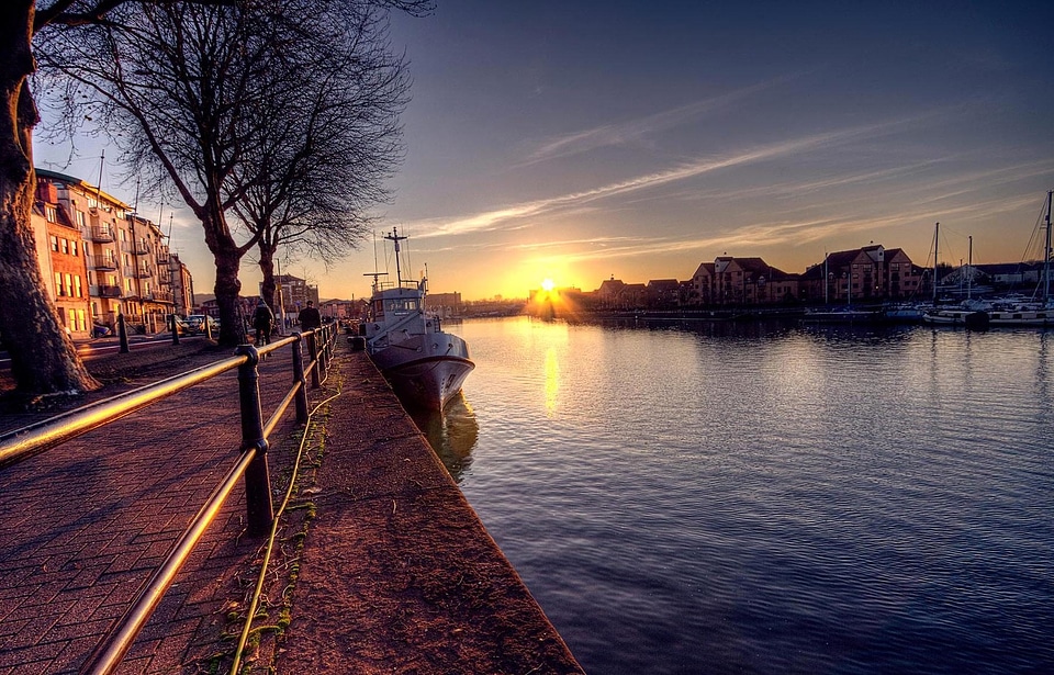 Boat dawn dusk