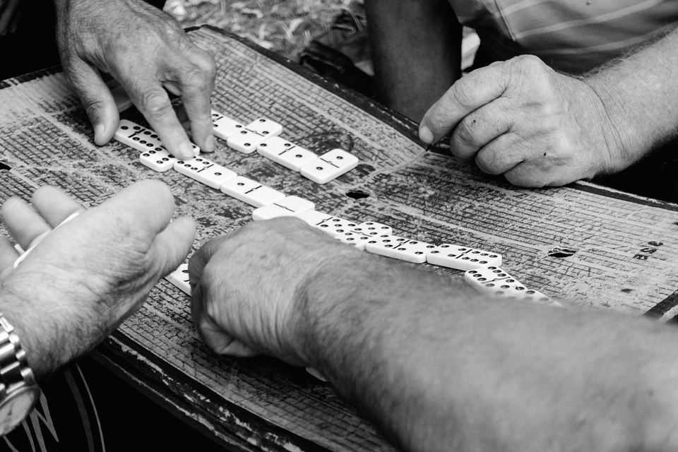 Dominoes game hands