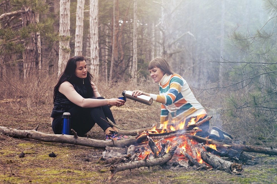 Barbecue campfire forest