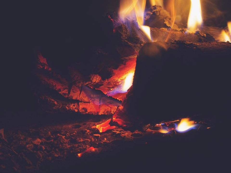 Burning fire flames