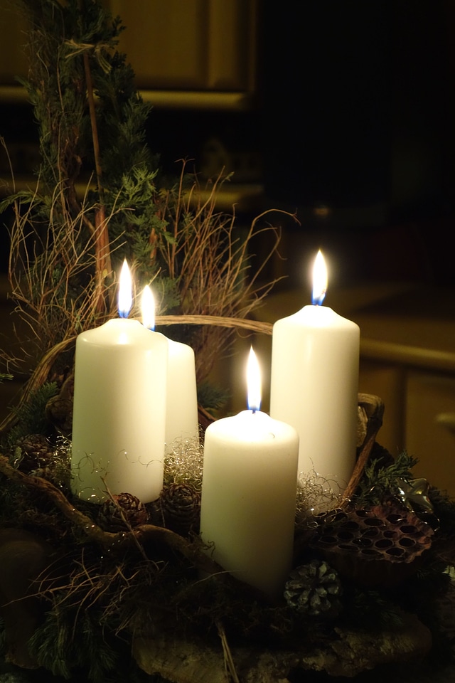 Candle candlelight christmas