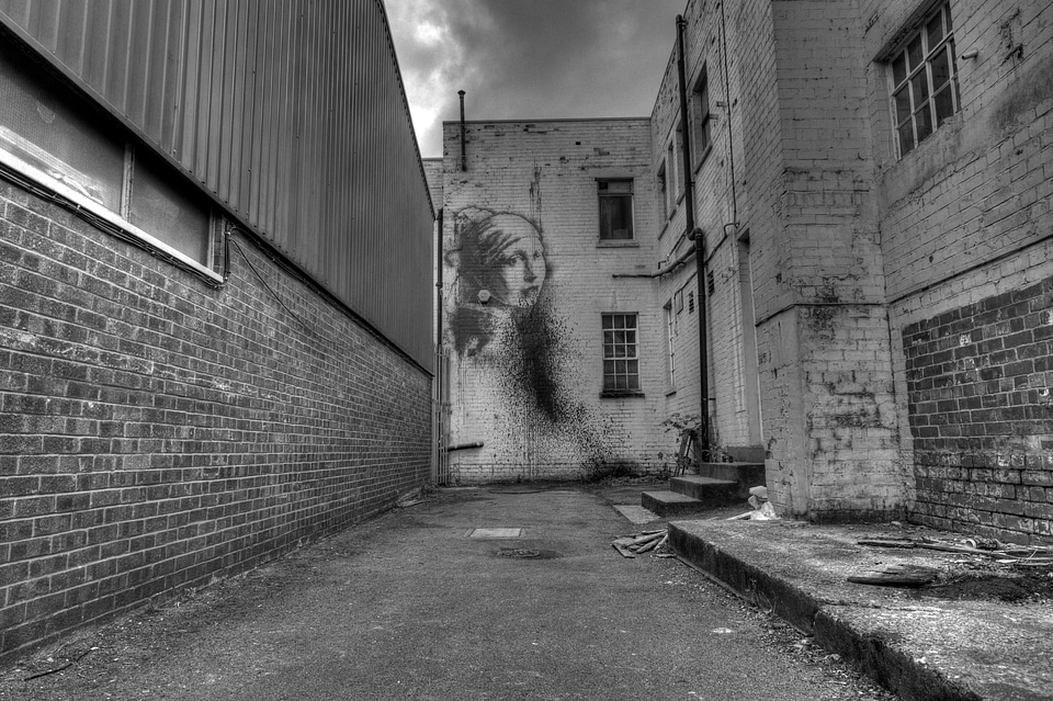 City dark graffiti