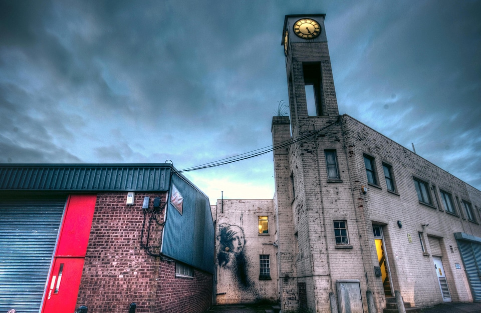 City clock exterior