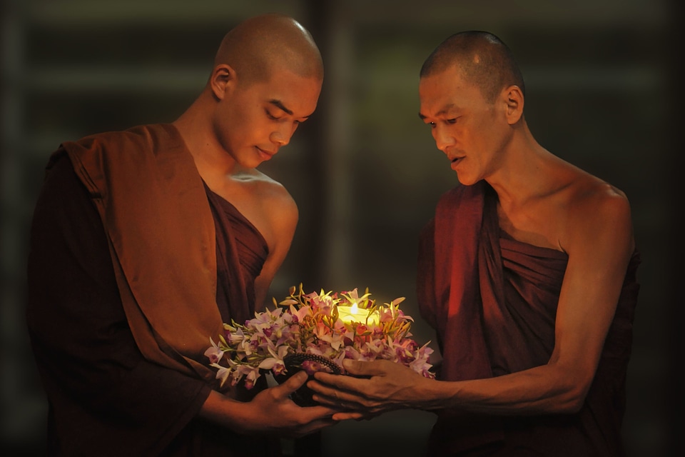 Beautiful Photo Buddhism candle