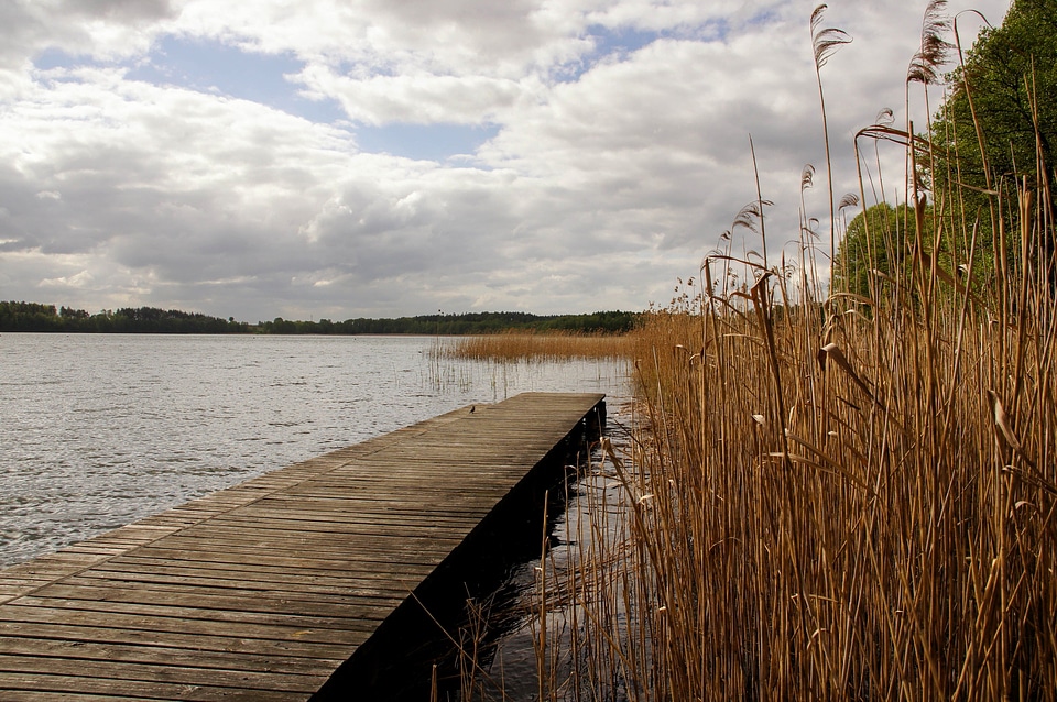 Clouds cloudy lake