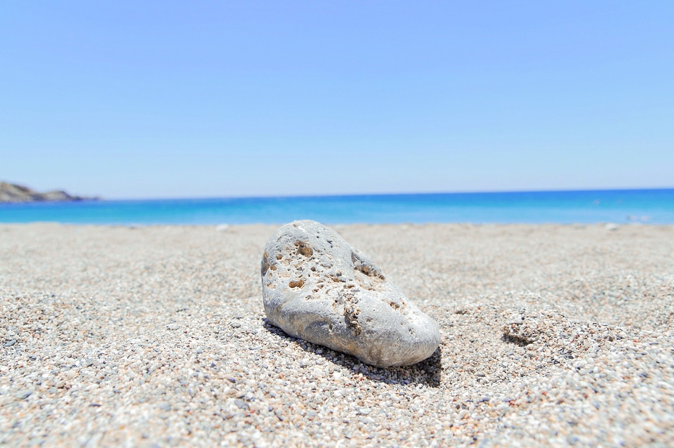 Beach blue sky horizon