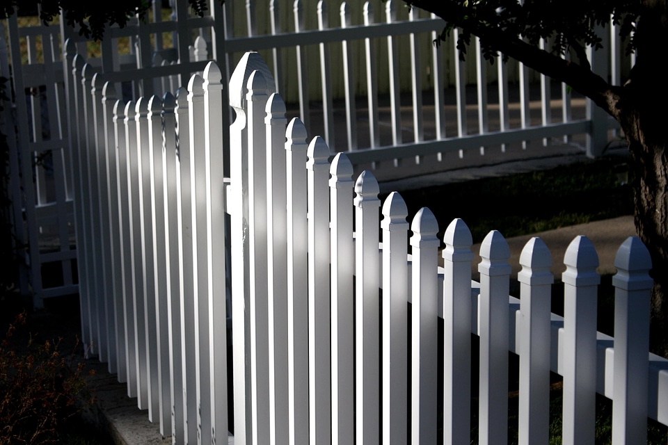 Backyard exterior fence