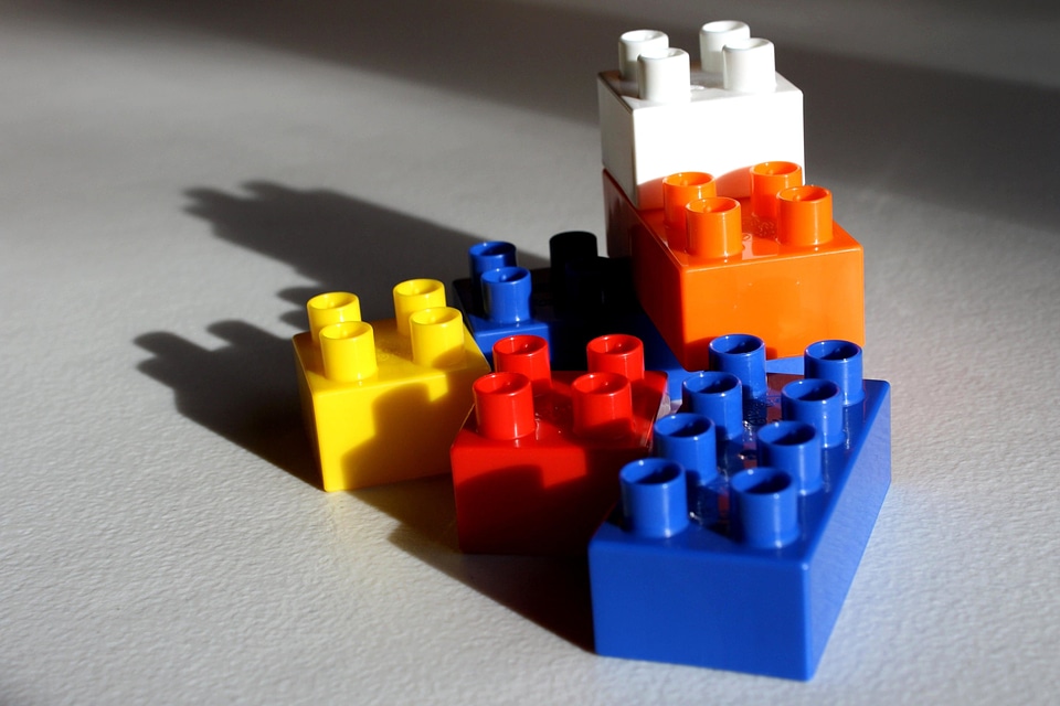 Colorful plastic toys