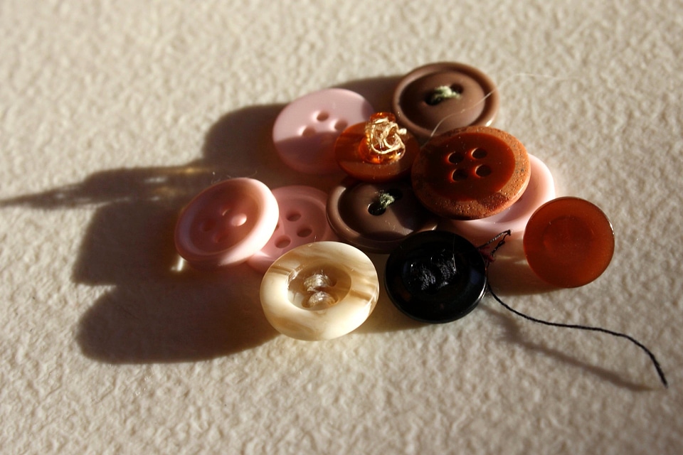 Buttons colorful plastic