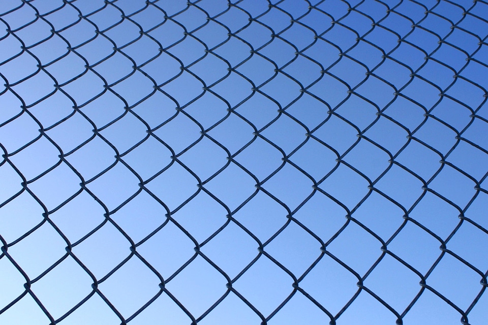 Blue Sky fence wires