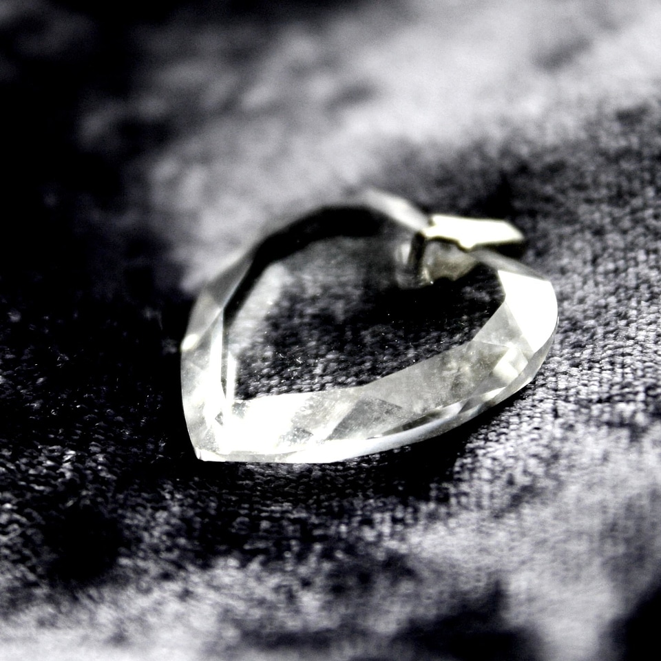 Crystal hearts jewelry