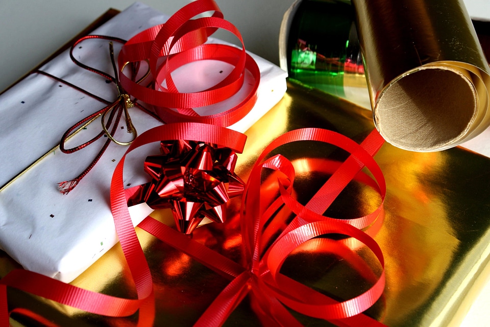 Colorful gifts wrapping