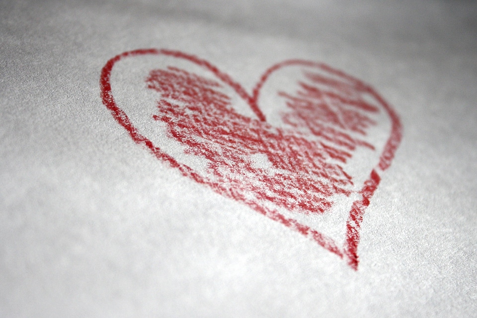 Drawing heart love