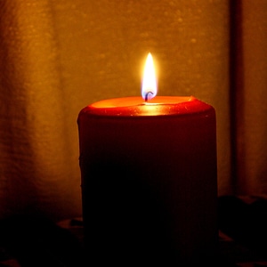 Candle dark decoration photo