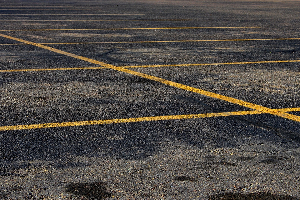 Asphalt parking parking lot