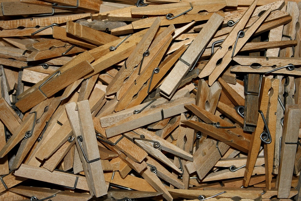 Clip object wooden