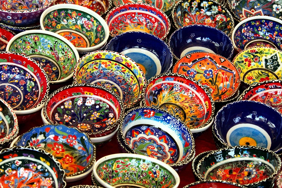 Bowl ceramics colorful