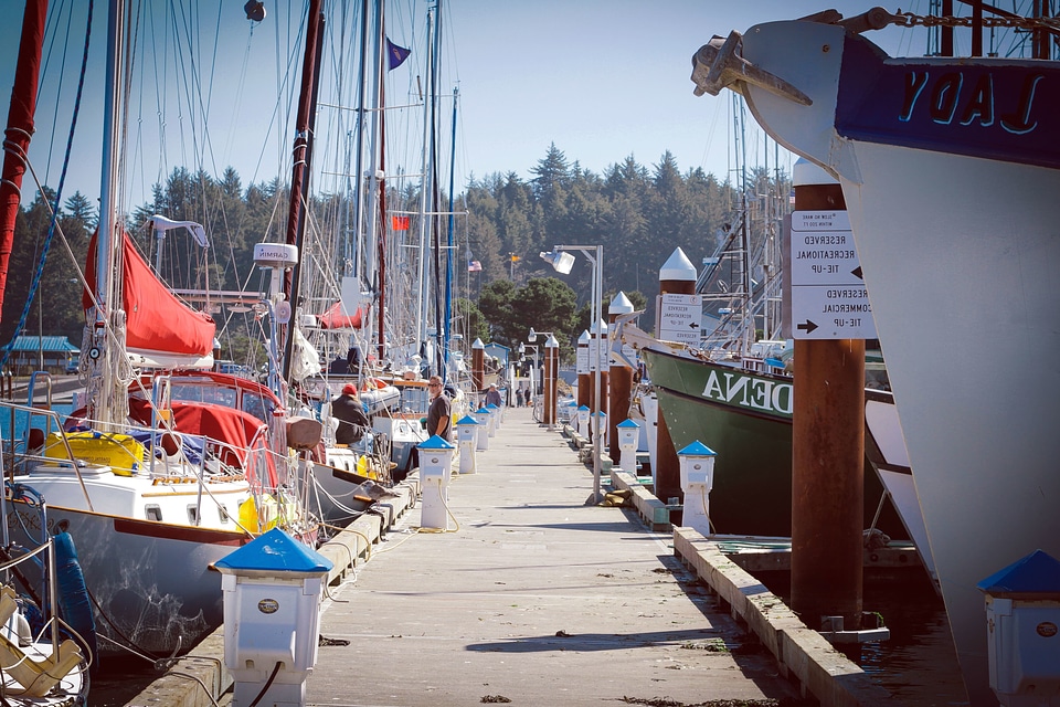 Boat dock sailboat