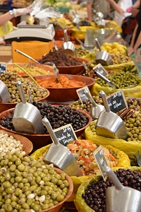 Shopping food olives photo