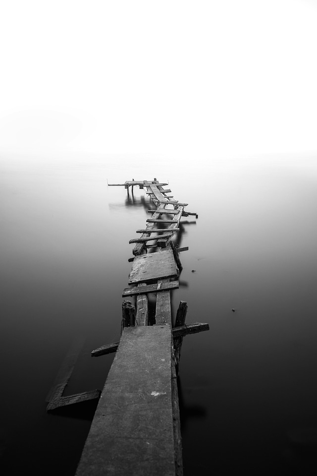 Black And White dock pier
