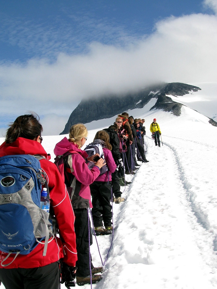 Climbing extreme mountain