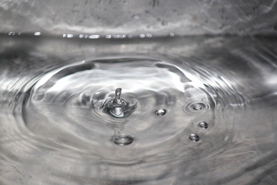 Droplet grey ripples