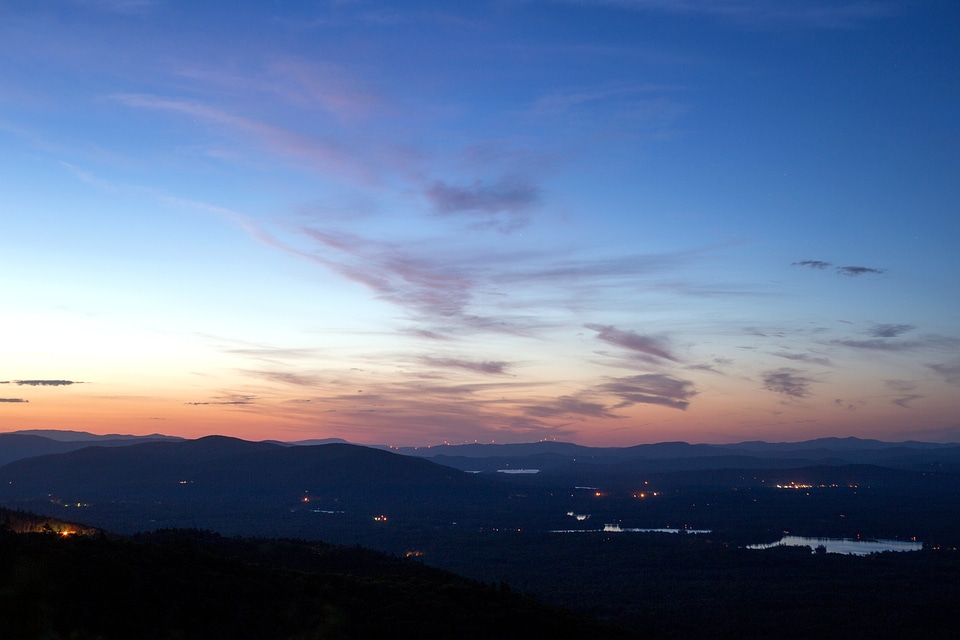 Clouds dusk lake photo