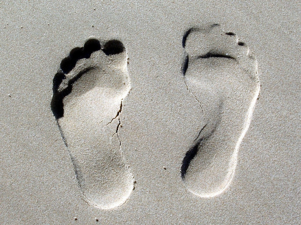Footprint sand texture