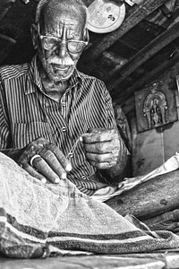 Black And White elderly man photo