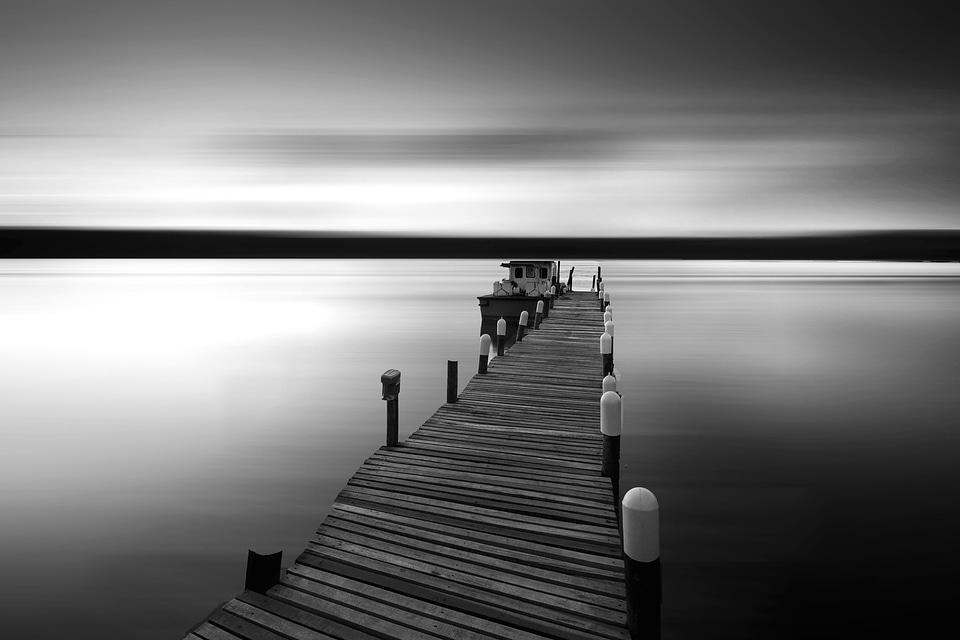 Dusk evening pier