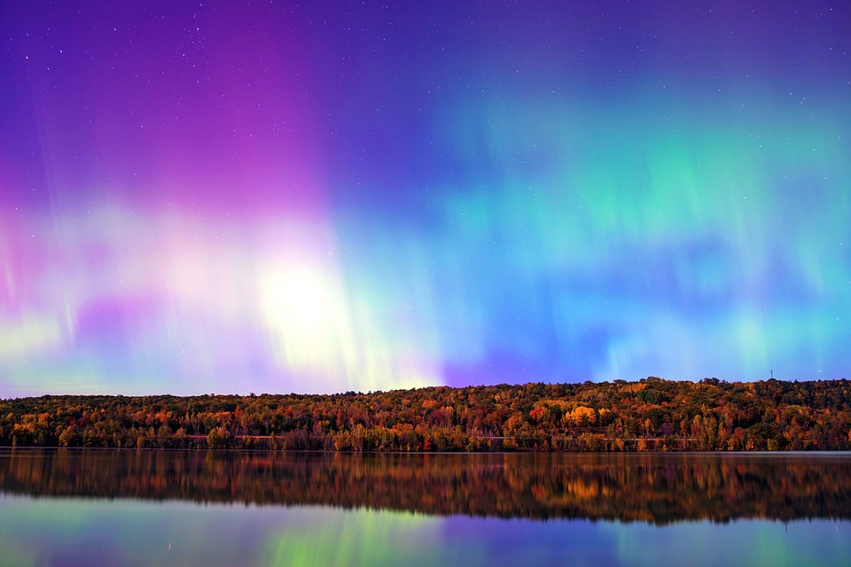 Aurora Borealis midnight night
