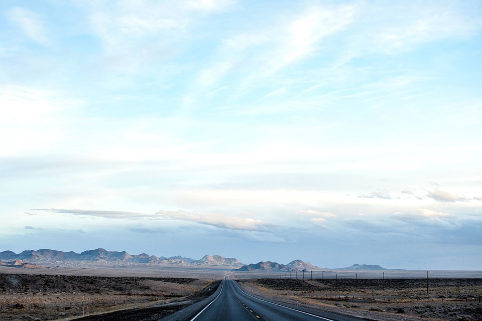Asphalt dessert road