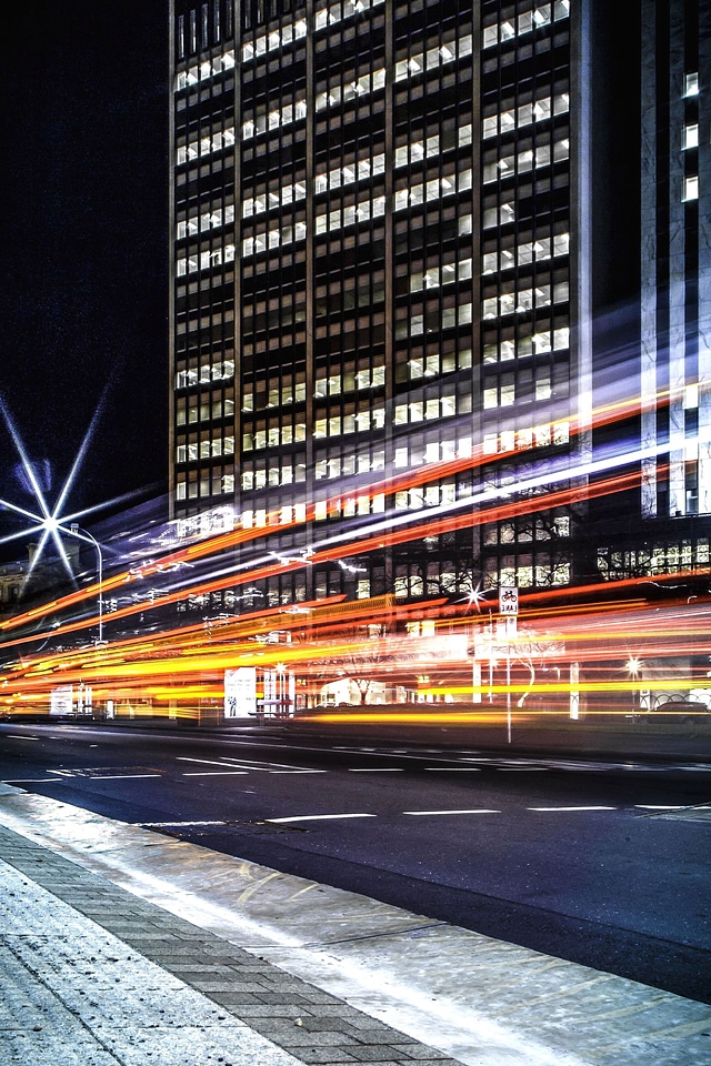 Business City downtown night