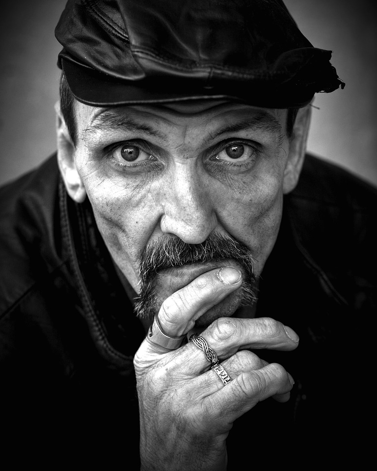 Art black and white model