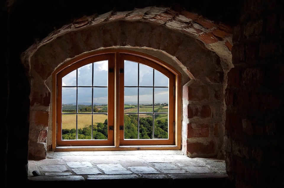 Bricks house window