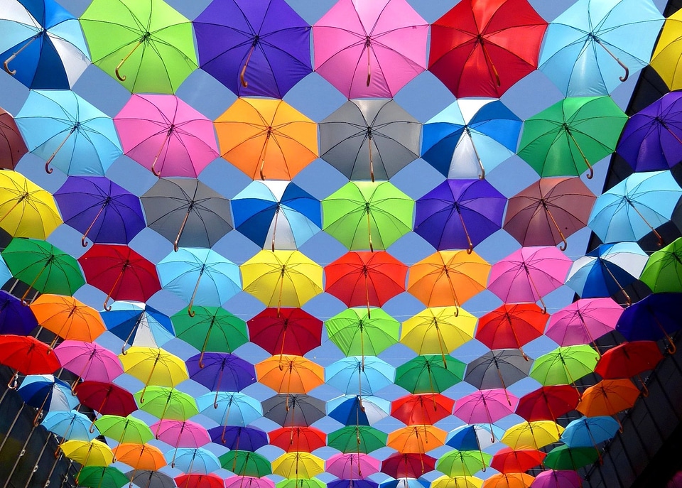 Colorful object umbrella