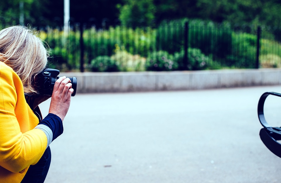Adult blonde hair camera