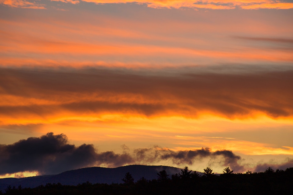 Clouds colorful dusk photo