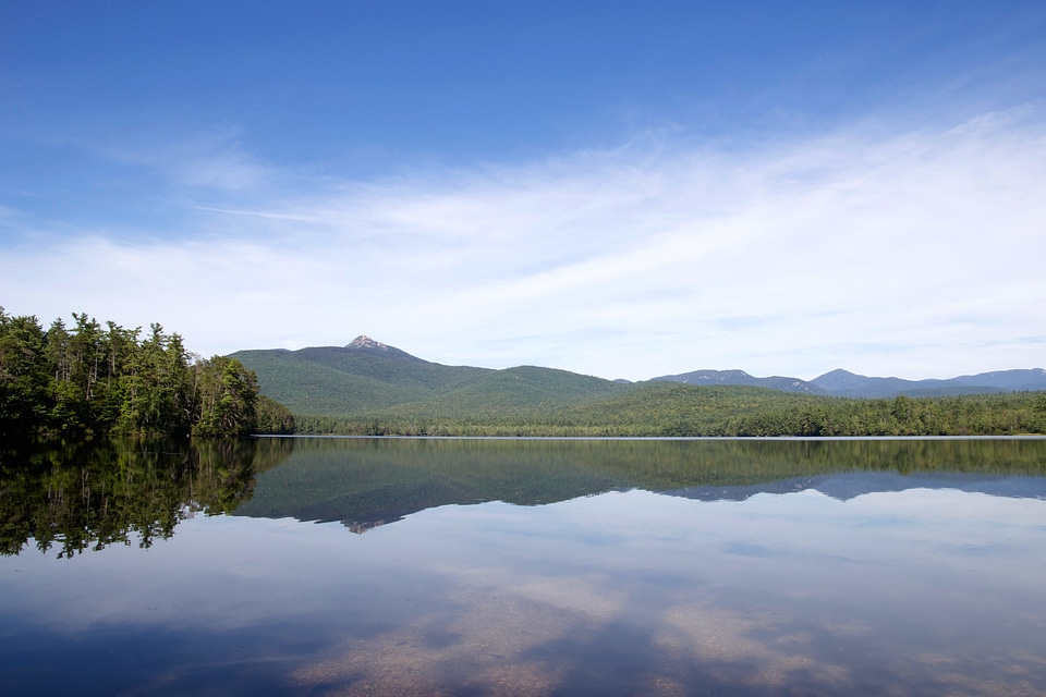 Blue Sky clouds lake
