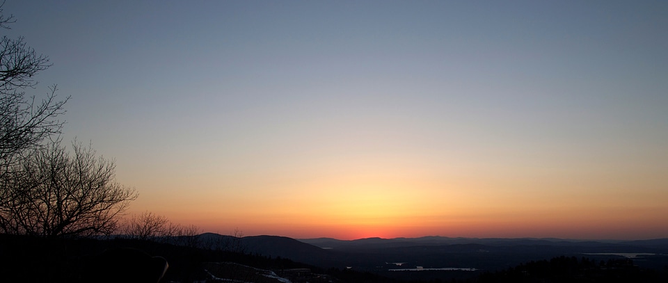 Dusk mountains panorama photo