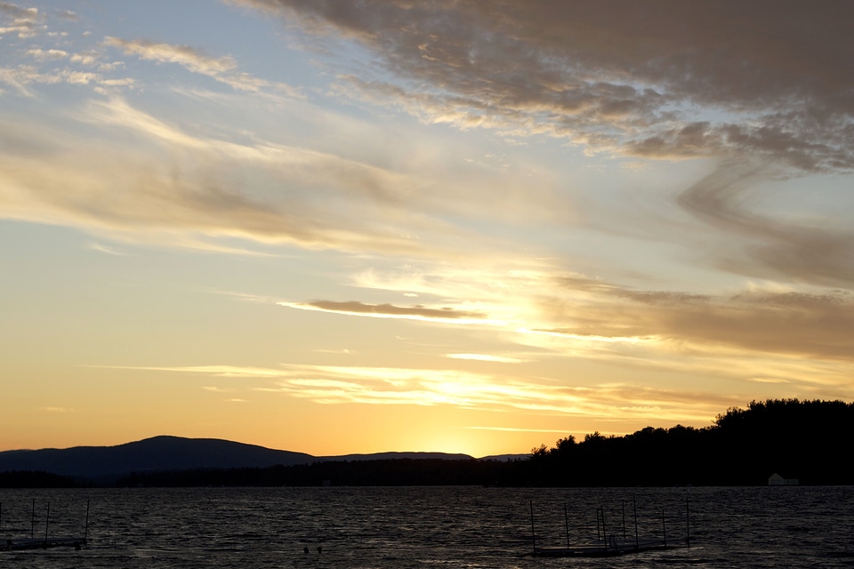 Dusk landscape shadow photo